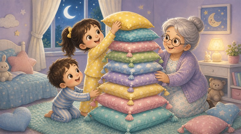 Ilustração principal de Nora e a Torre de Almofadas